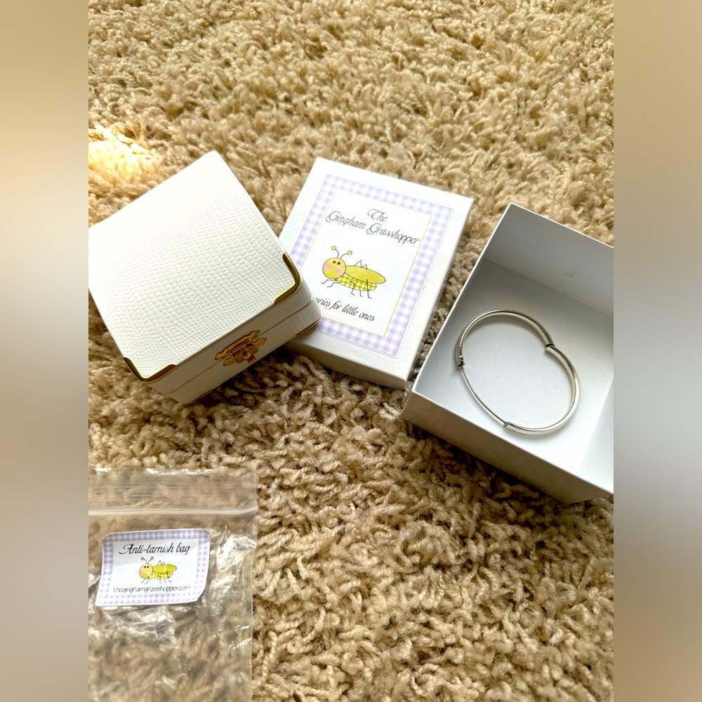 Silver baby/toddler bracelet from The Gingham Grasshopper boutique